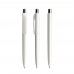 prodir DS8 PPP Push pen,  Wit-Silver chrome finish
