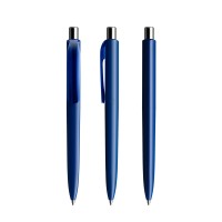 prodir DS8 PPP Push pen, Navy  Blauw-Silver chrome finish