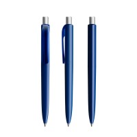 prodir DS8 PPP Push pen, Navy  Blauw-Silver satin finish