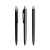 prodir DS8 PPP Push pen,  Zwart-Silver satin finish