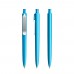 prodir DS8 PSM Push ballpoint pen, Cyan Blue-Silver