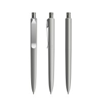 prodir DS8 PSM Push ballpoint pen, Dolphin Grey-Silver
