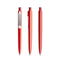 prodir DS8 PSP Push ballpoint pen, Red-Silver