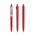 prodir DS8 Soft Touch PSR Push pen, Dark  Rood-Silver chrome finish