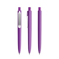 prodir DS8 Soft Touch PSR Push ballpoint pen, Raspberry-Silver