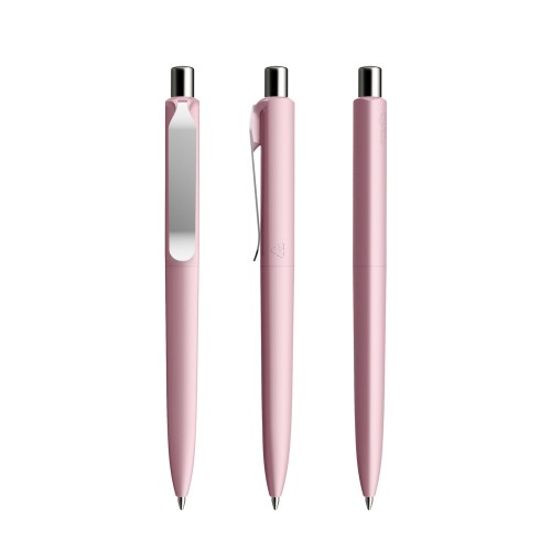 prodir DS8 Soft Touch PSR Push ballpoint pen, Rosé-Silver chrome finish