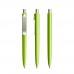 prodir DS8 Soft Touch PSR Push ballpoint pen, Lime Green-Silver satin finish