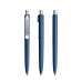 prodir DS8 Soft Touch PSR Push ballpoint pen, Sodalite Blue-Silver satin finish