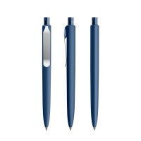 prodir DS8 Soft Touch PSR Push ballpoint pen, Sodalite Blue-Silver