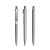 prodir DS8 Soft Touch PSR Push ballpoint pen, Dolphin Grey-Silver