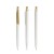 prodir QS01 PMS Push ballpoint pen, White-Gold satin finish