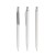 prodir QS01 PMS Push ballpoint pen, White-Silver satin finish