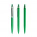 prodir QS01 PMS Push ballpoint pen, Bright Green-Silver