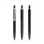 prodir QS01 PMS Push ballpoint pen, Black-Silver