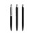 prodir QS01 PQS Push ballpoint pen, Black Carbon-Silver satin finish