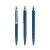 prodir QS01 Soft Touch PRS Push ballpoint pen, Sodalite Blue-Silver satin finish