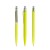 prodir QS01 Soft Touch PRS Push ballpoint pen, Yellow Green-Silver satin finish