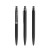 prodir QS01 Soft Touch PRS Push ballpoint pen, Black-Graphite satin finish