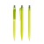 prodir QS01 Soft Touch PRT Push ballpoint pen, Yellow Green-Silver chrome finish