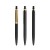prodir QS03 Soft Touch PRS Push pen,  Zwart-Gold