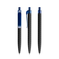 prodir QS03 Soft Touch PRT Push ballpoint pen, Black-Sodalite Blue