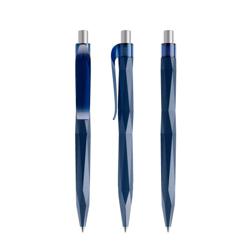 prodir QS20 PMT Push pen, Sodalite  Blauw-Silver satin finish
