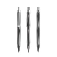 prodir QS20 PQS Push pen,  Grafiet-Zilver Satijn Afwerking