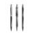 prodir QS20 PQS Push pen,  Grafiet-Zilver Satijn Afwerking