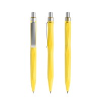 prodir QS20 Soft Touch PRS Push ballpoint pen, Lemon-Silver satin finish