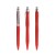 prodir QS20 Soft Touch PRS Push ballpoint pen, Red-Silver satin finish