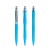 prodir QS20 Soft Touch PRS Push ballpoint pen, Cyan Blue-Silver satin finish