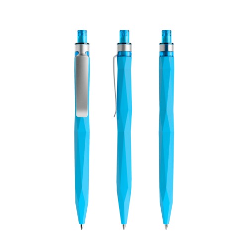 prodir QS20 Soft Touch PRS Push ballpoint pen, Cyan Blue