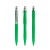 prodir QS20 Soft Touch PRS Push ballpoint pen, Bright Green-Silver satin finish