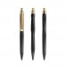 prodir QS20 Soft Touch PRS Push ballpoint pen, Black-Gold satin finish prodir QS20 Soft Touch PRS Push ballpoint pen, Black-Gold satin finish
