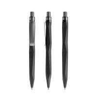 prodir QS20 Soft Touch PRS Push ballpoint pen, Black-Graphite satin finish