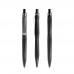 prodir QS20 Soft Touch PRS Push ballpoint pen, Black-Graphite