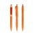 prodir QS20 Soft Touch PRT Push ballpoint pen, Orange-Silver satin finish
