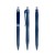 prodir QS20 Soft Touch PRT Push ballpoint pen, Sodalite Blue-Silver satin finish