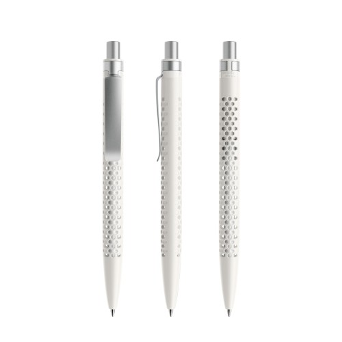 prodir QS40 PMS Push pen,  Wit-Silver satin finish
