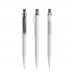 prodir QS40 PMS Push pen, Wit-Graphite satin finish prodir QS40 PMS Push pen, Wit-Graphite satin finish