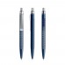 prodir QS40 PMS Push ballpoint pen, Sodalite Blue-Silver satin finish