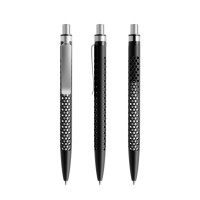 prodir QS40 PMS Push pen, Zwart-Silver satin finish
