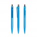 prodir QS40 PMT Push ballpoint pen, Cyan Blue-Silver chrome finish