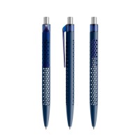 prodir QS40 PMT Push ballpoint pen, Sodalite Blue-Silver satin finish