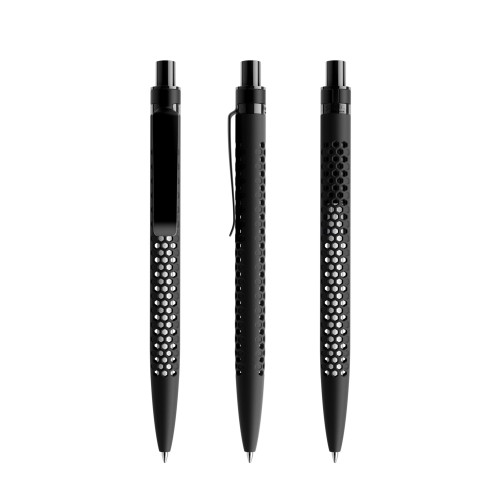 prodir QS40 Soft Touch PRS Push ballpoint pen, Black-Black