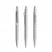 prodir QS40 Soft Touch PRS Push ballpoint pen, Concrete Grey-Silver satin finish