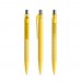 prodir QS40 Soft Touch PRT Push ballpoint pen, Lemon-Silver chrome finish