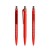 prodir QS40 Soft Touch PRT Push ballpoint pen, Red-Silver chrome finish