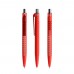 prodir QS40 Soft Touch PRT Push pen,  Rood-Silver chrome finish