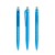 prodir QS40 Soft Touch PRT Push ballpoint pen, Cyan Blue-Silver satin finish